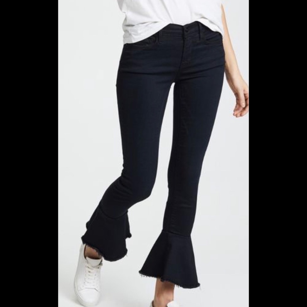 FRAME denim black crop jeans